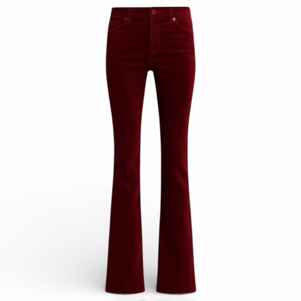 7 For All Mankind Burgundy Corduroy Bootcut Pants Size 30
